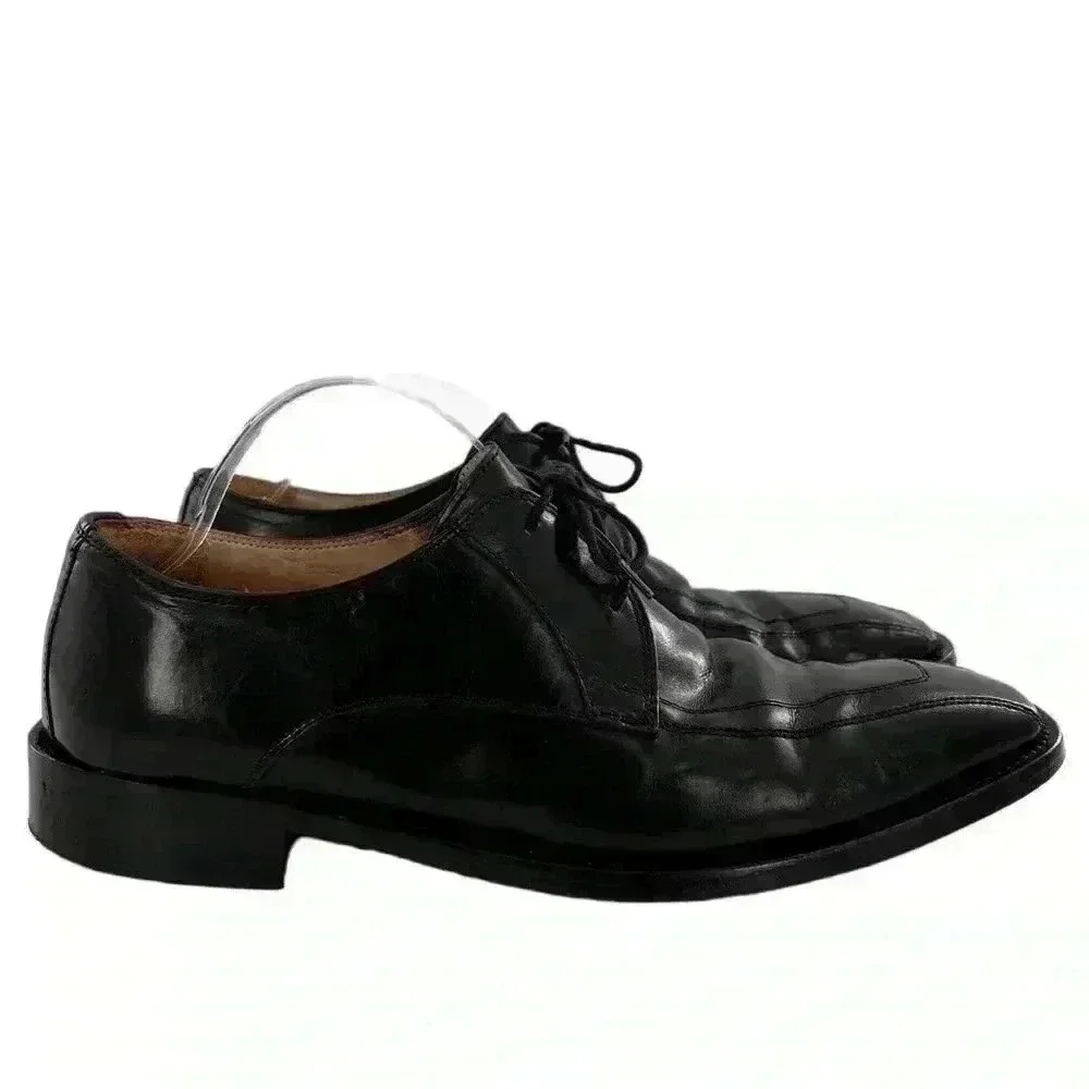 Mercanti Fiorentini mens dress shoes size 8 black Italian leather vintage 90s